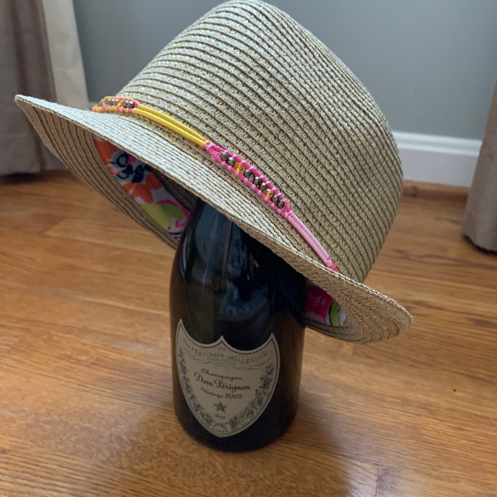 Lily Pulitzer for Target shimmery gold Panama hat